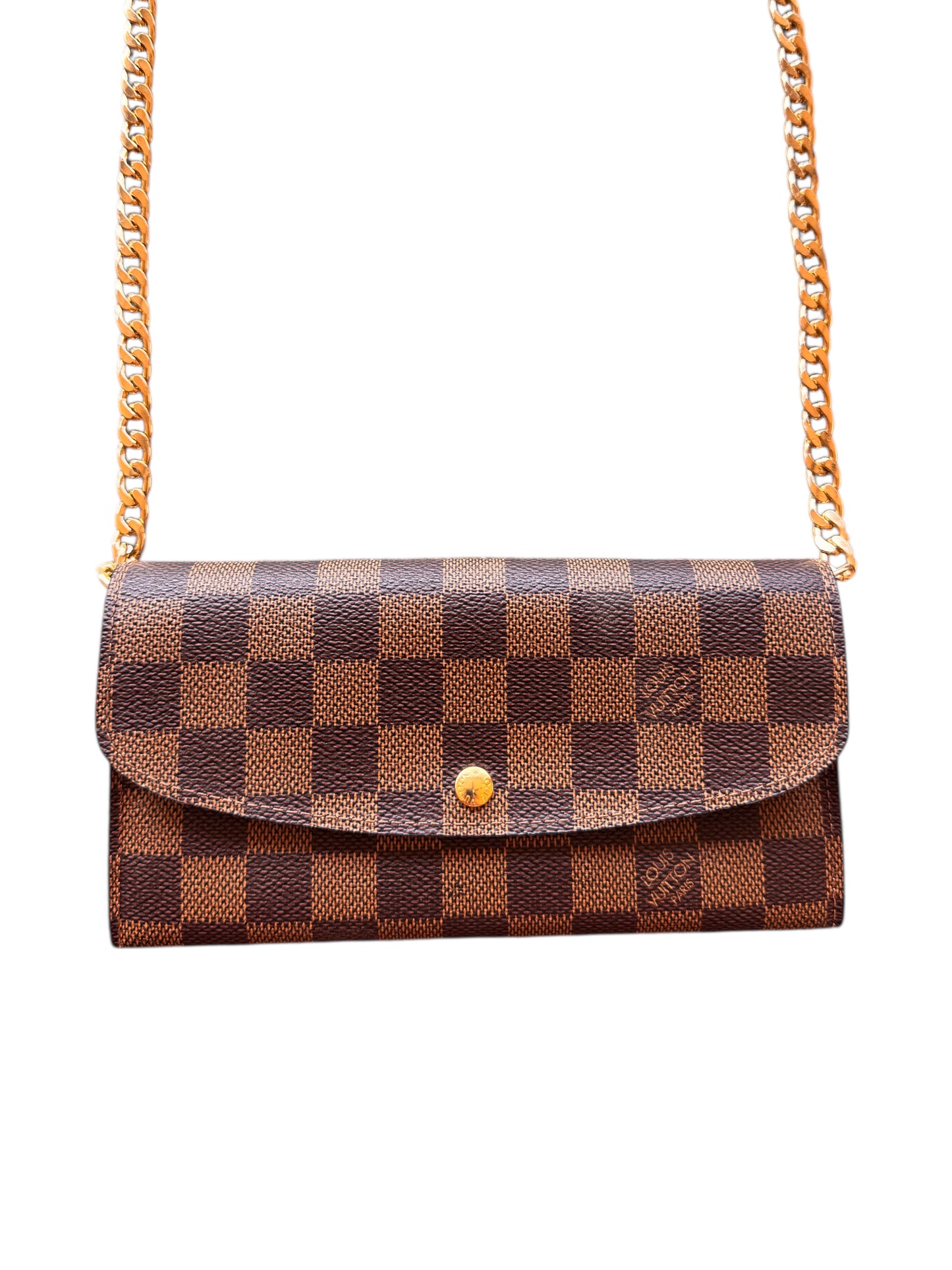 Pre-Owned Louis Vuitton Portefeuille Emilie Damier Wallet Crossbody Bag