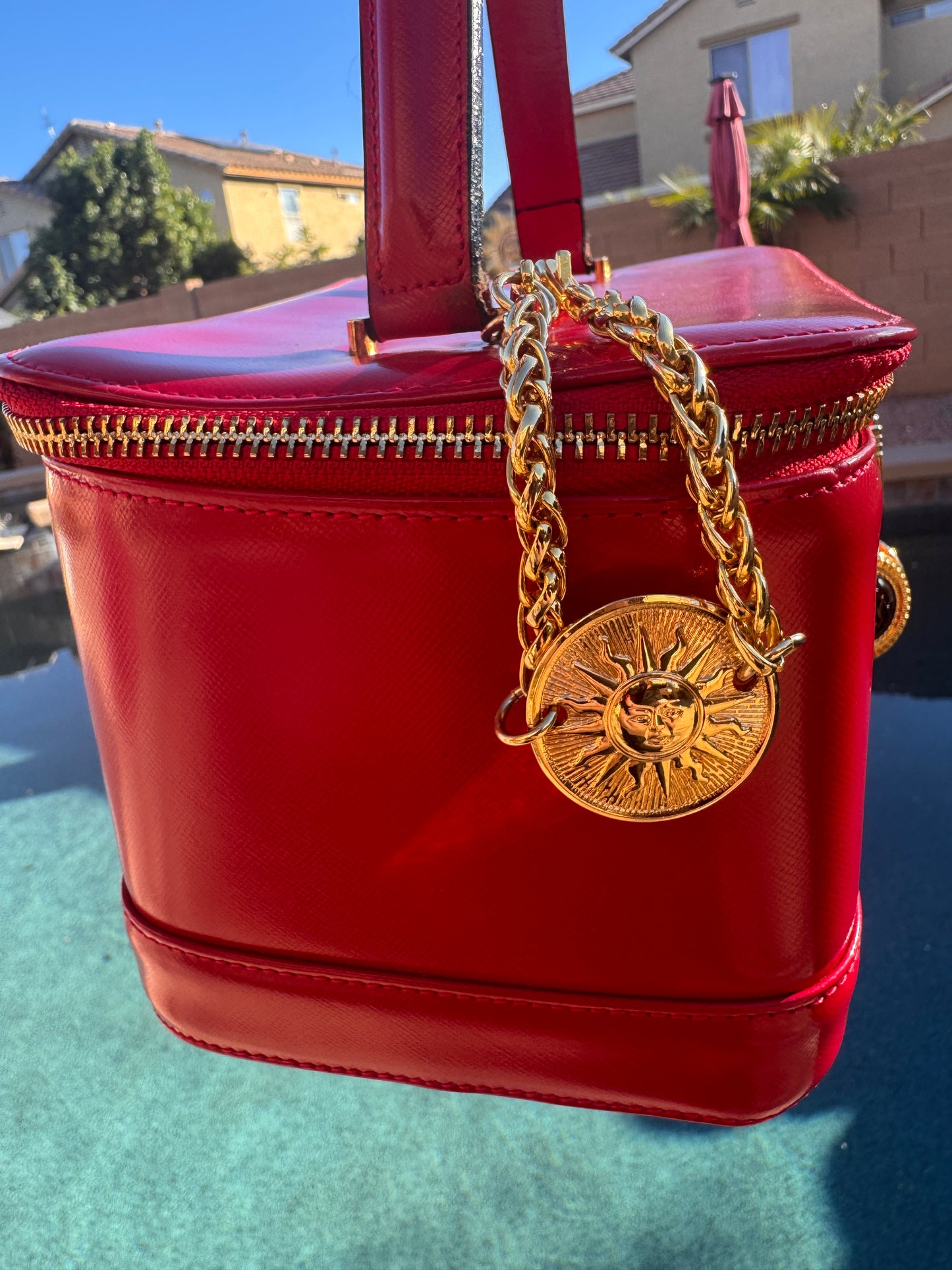 Pre-Owned Versace  Sunburst Vanity Bag