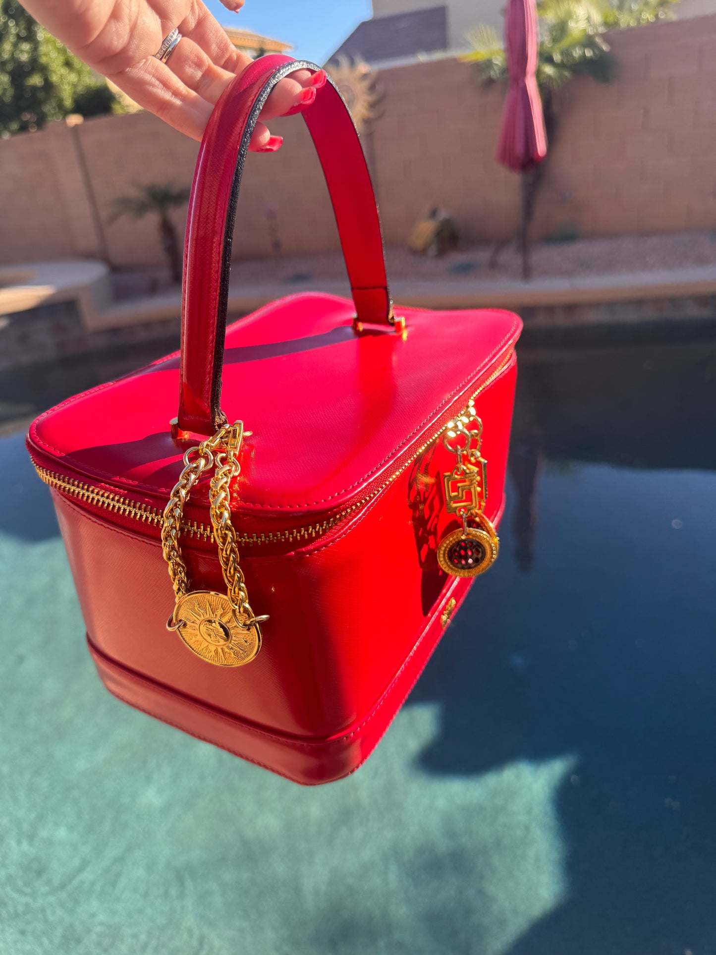 Pre-Owned Versace  Sunburst Vanity Bag