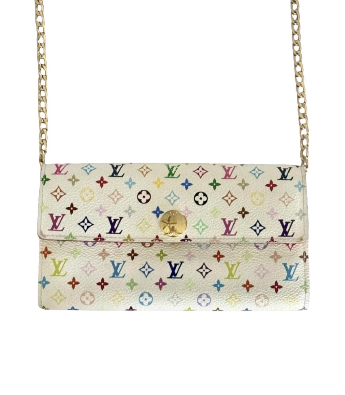 Pre-Owned  Louis Vuitton Multicolore Wallet On Chain Crossbody Bag