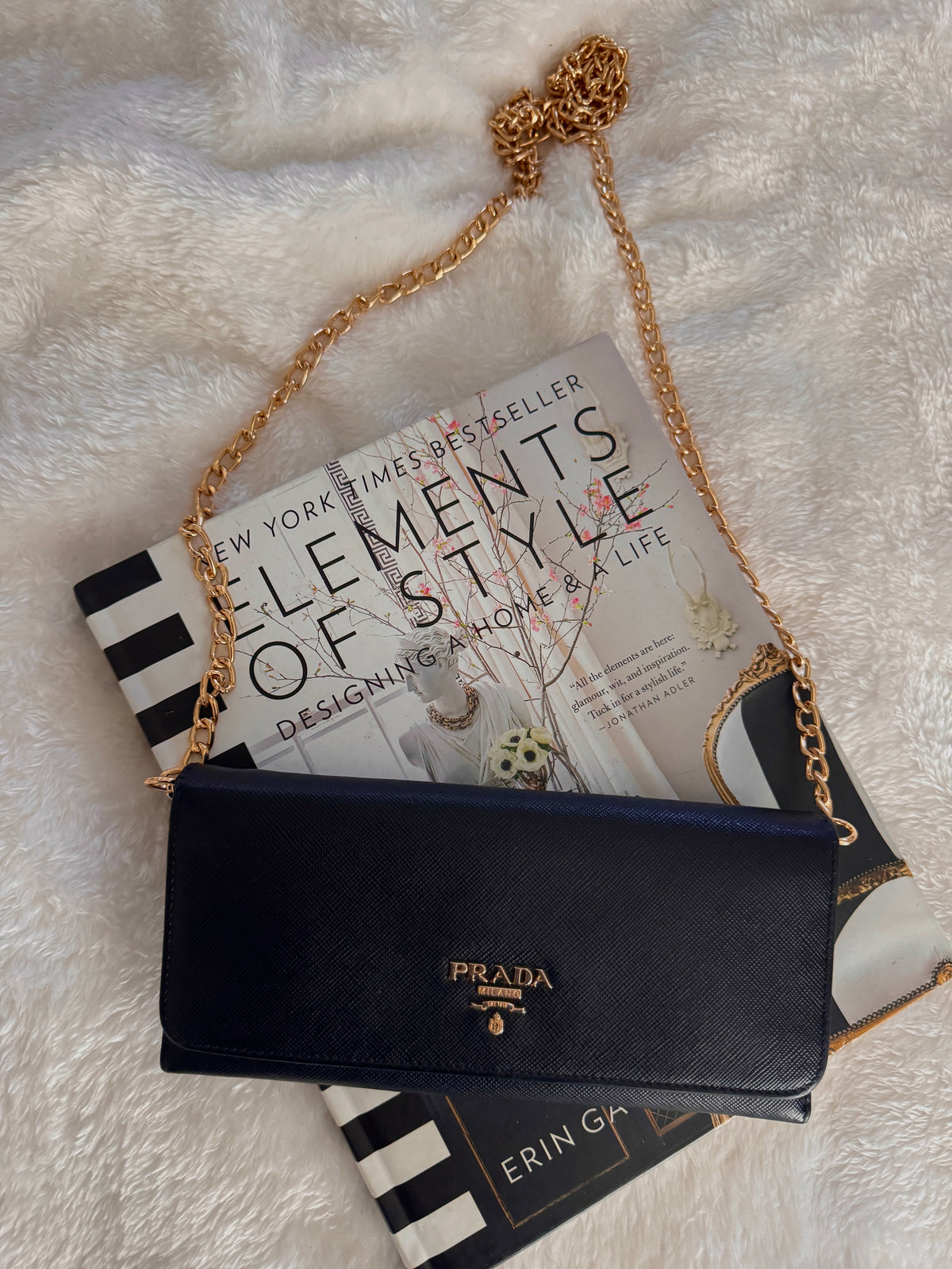 Pre-Owned  Prada Saffiano Leather Wallet On Chain
