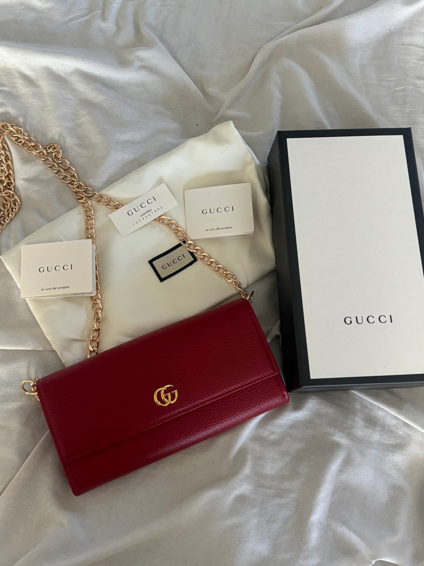 Open Box Gucci Marmont Wallet On Chain Crossbody Bag