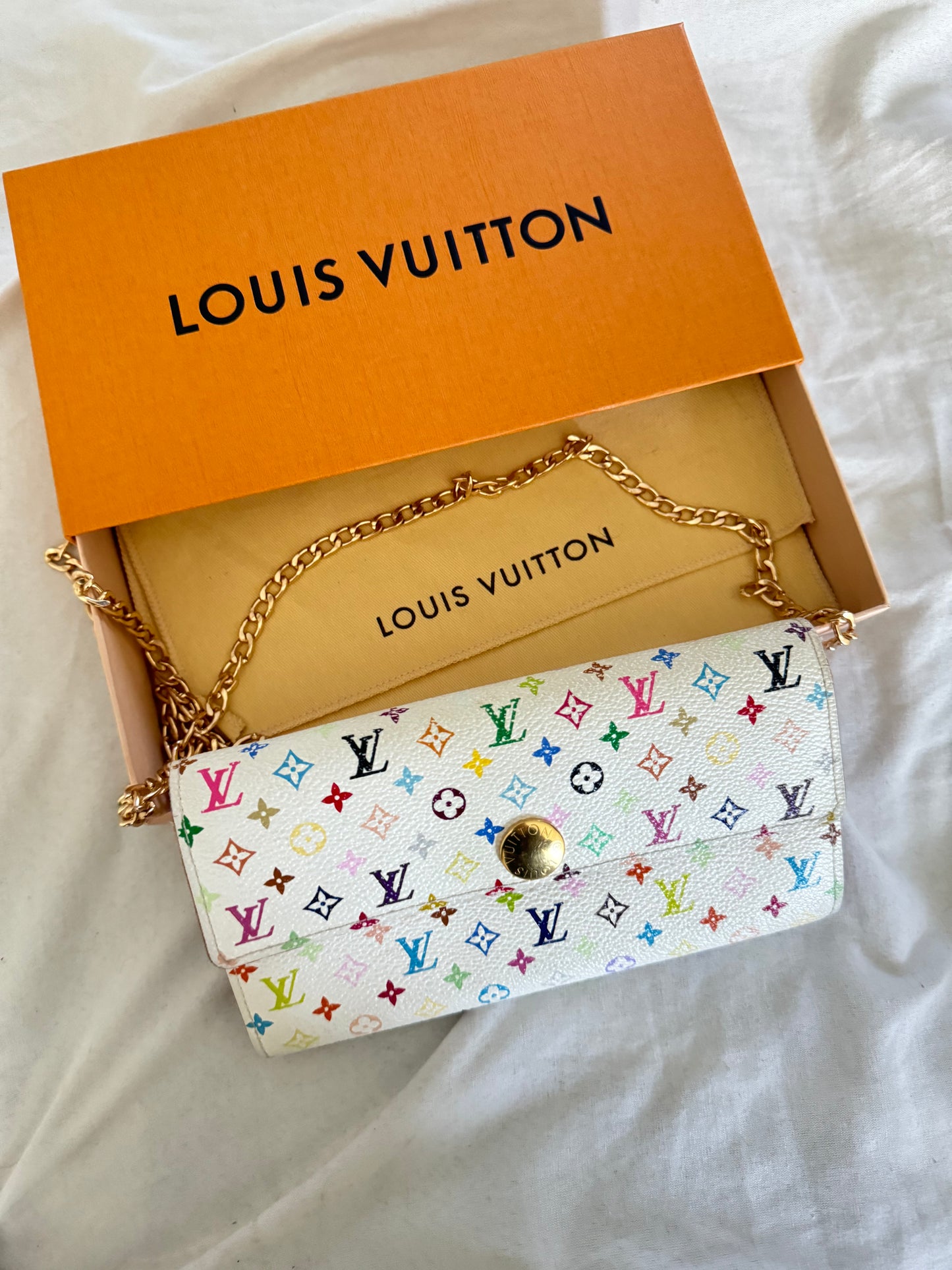 Pre-Owned  Louis Vuitton Multicolor Wallet On Chain Crossbody Bag