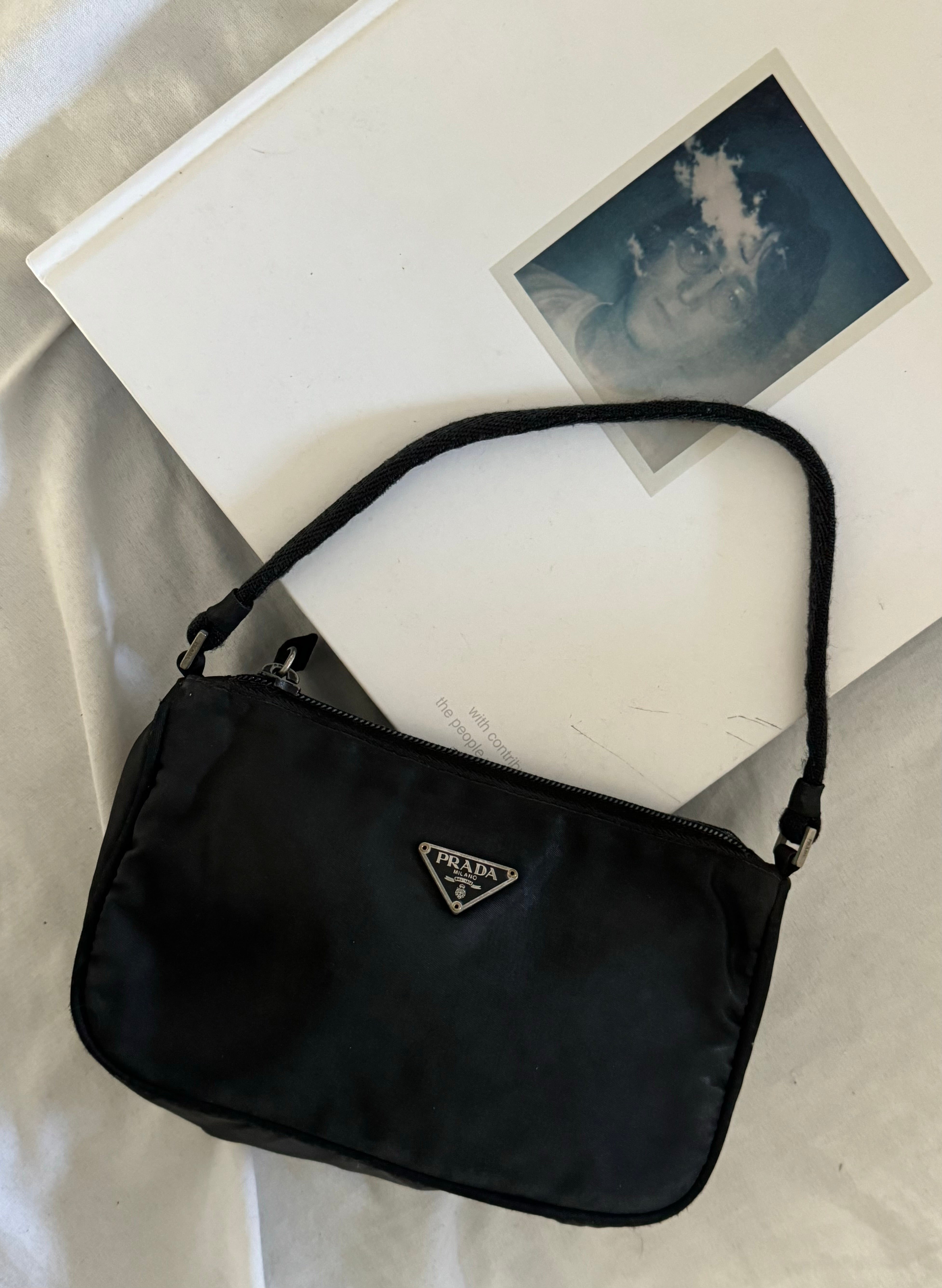 Pre Owned PRADA handbag accessory pouch Pocono triangular logo plate T In My Bag Accessories