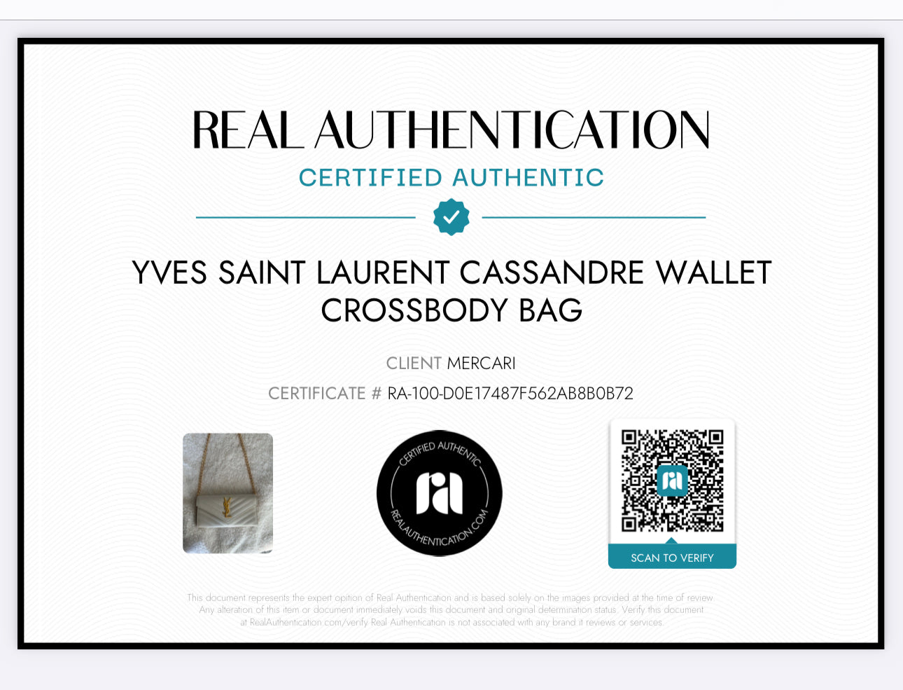 Pre-owned Yves Saint Laurent Cassandre Wallet Crossbody Bag