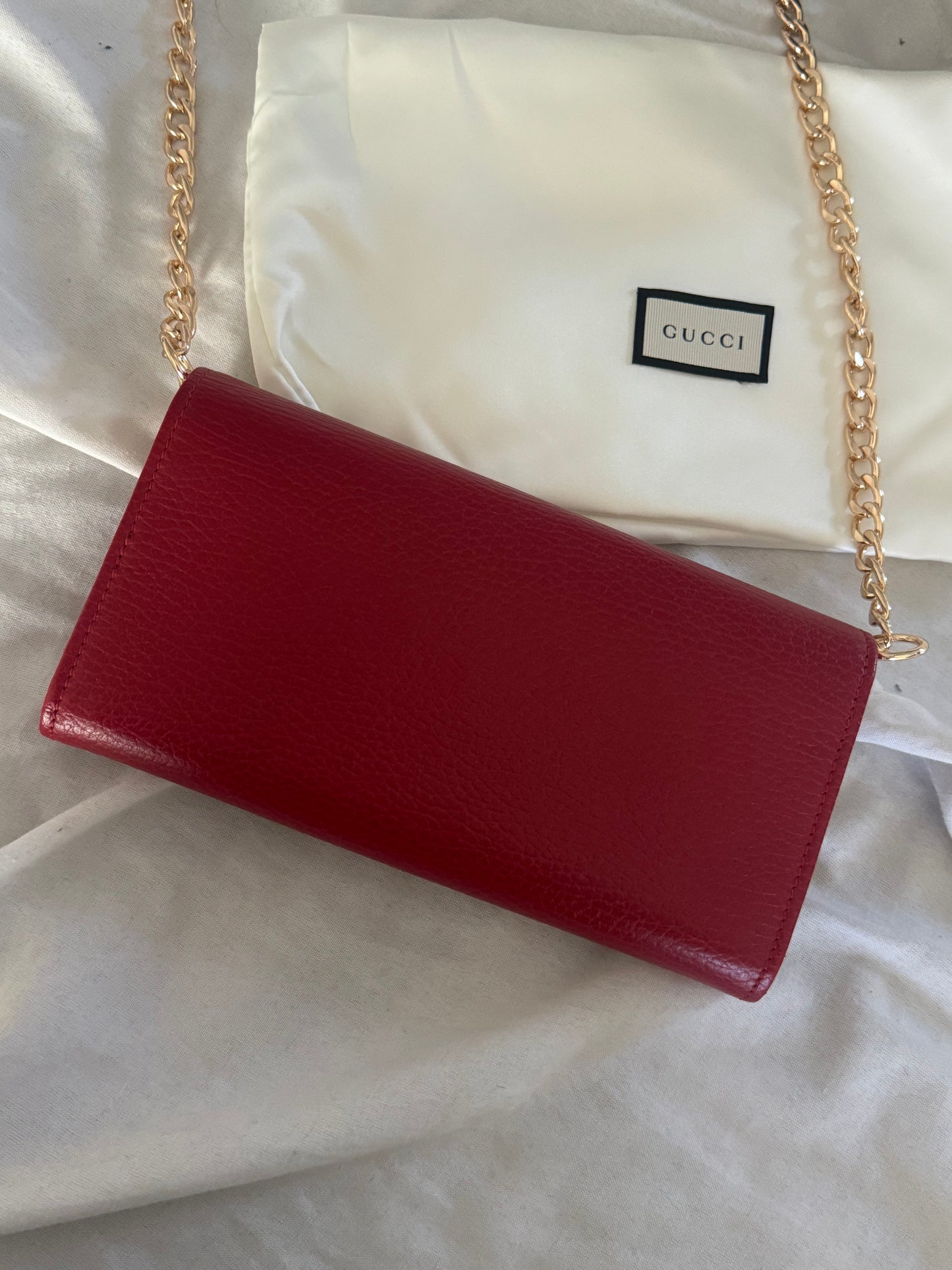 Open Box Gucci Marmont Wallet On Chain Crossbody Bag