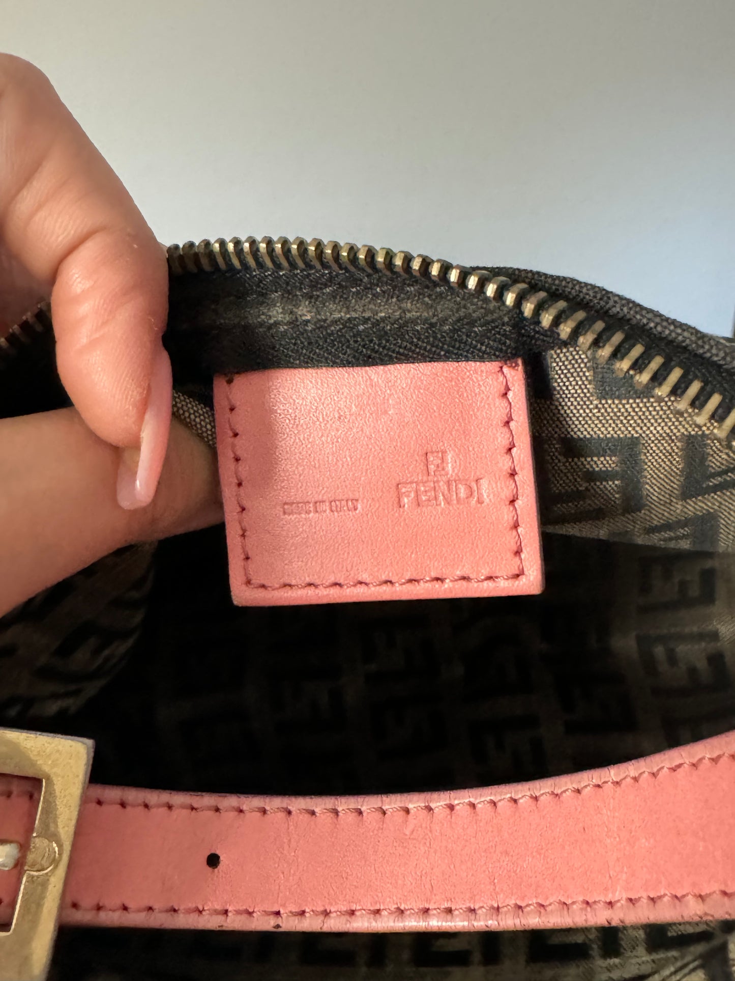 Pre-Owned Fendi Zucca Pouch Bag