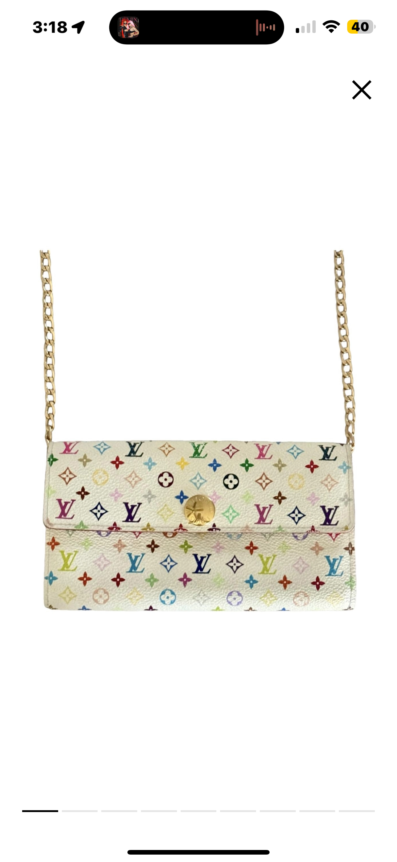 Pre-Owned Louis Vuitton Multicolore Wallet On Chain Crossbody Bag