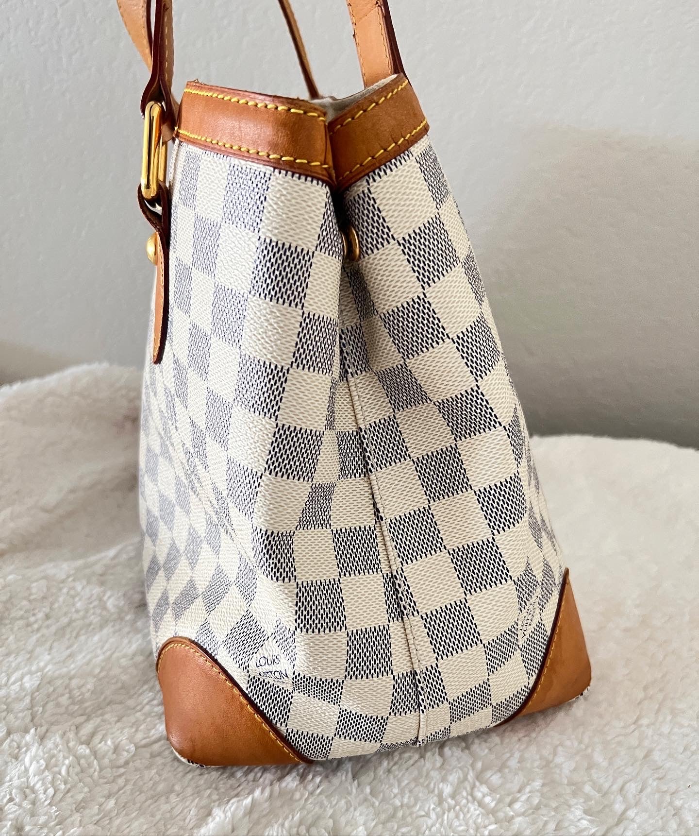 Pre-owned Louis Vuitton Hampstead PM Damier Azur