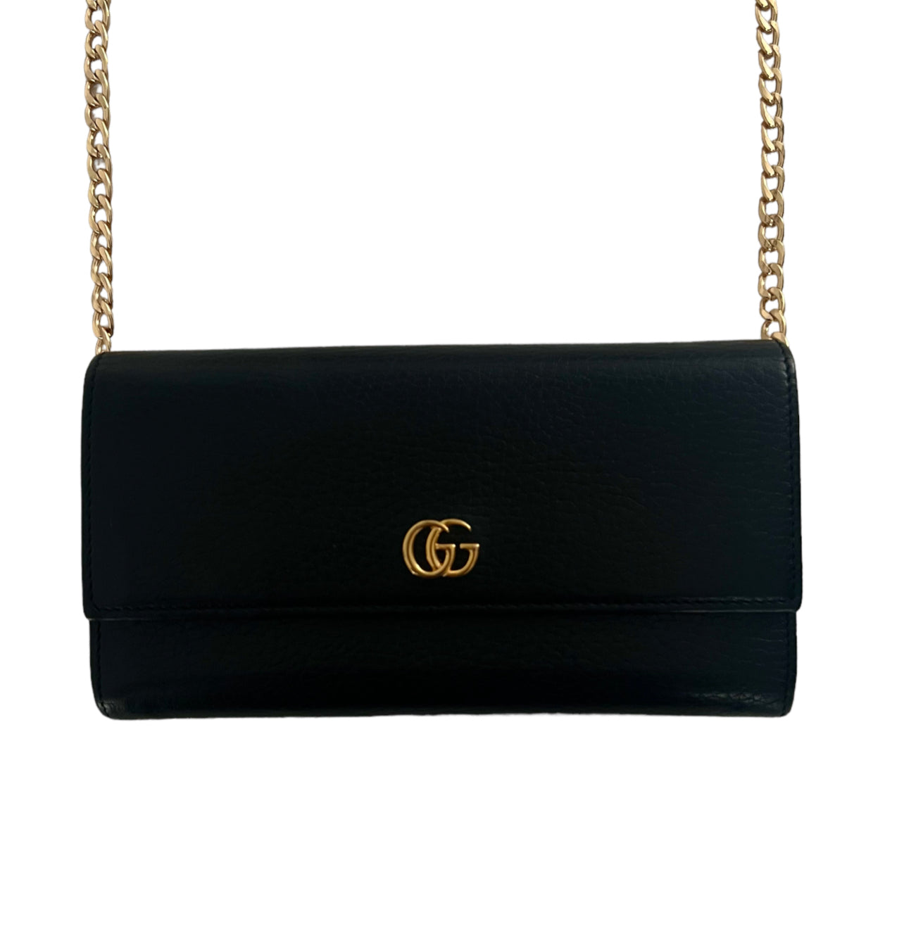 Pre-owned Gucci GG Marmont Wallet On Chain Crossbody Bag