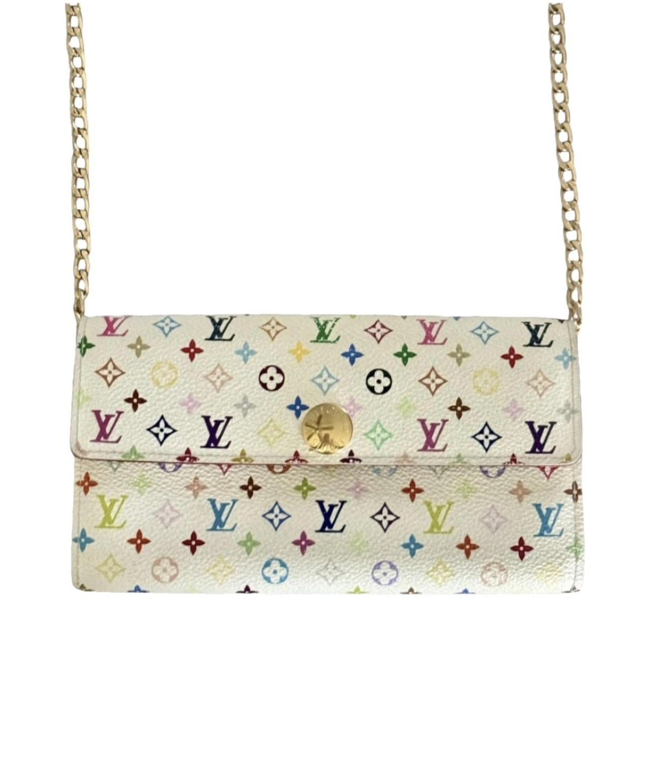 Pre-Owned Louis Vuitton Multicolore Wallet On Chain Crossbody Bag