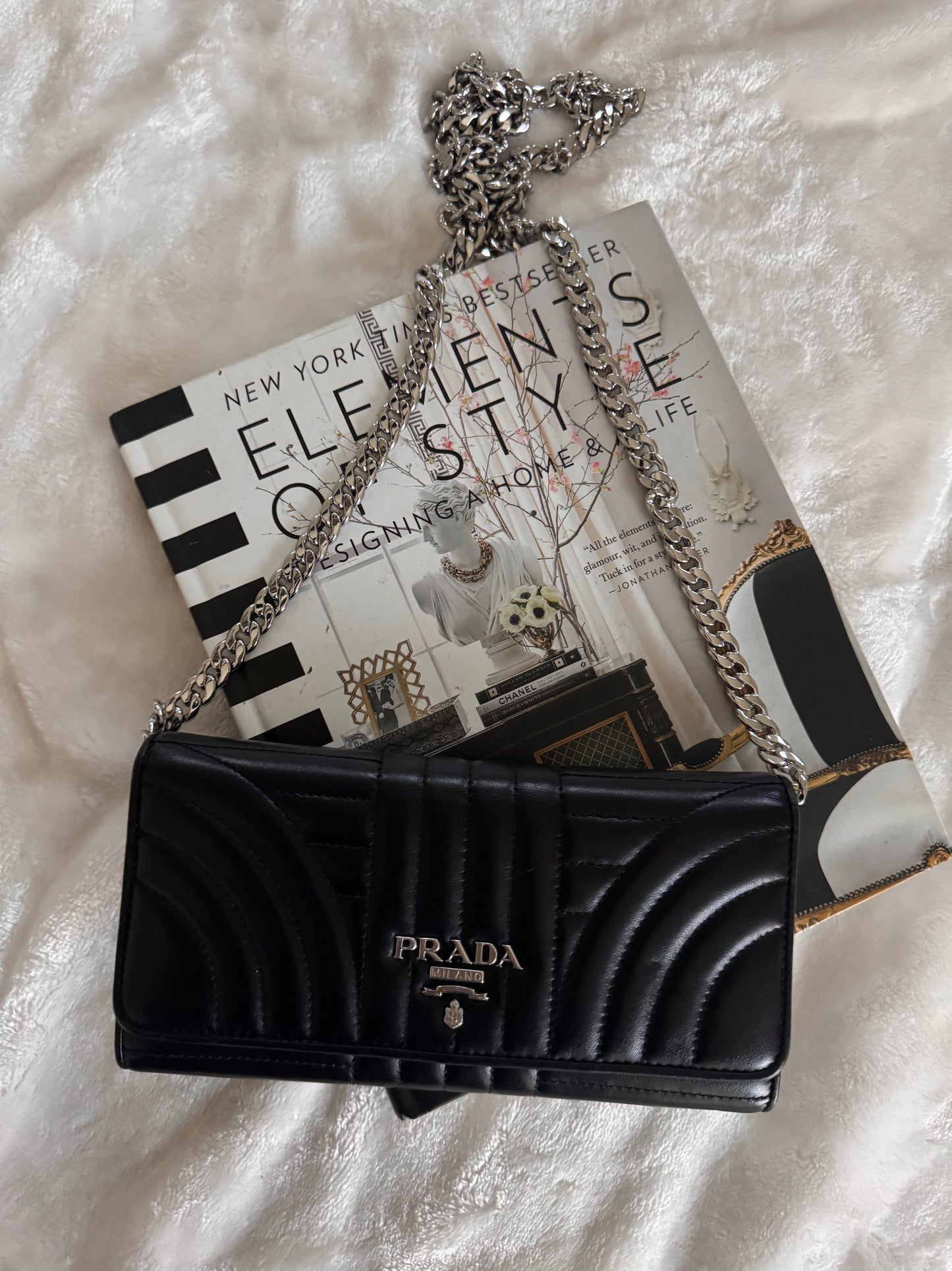 Pre-Owned Prada Diagramme Wallet On Chain