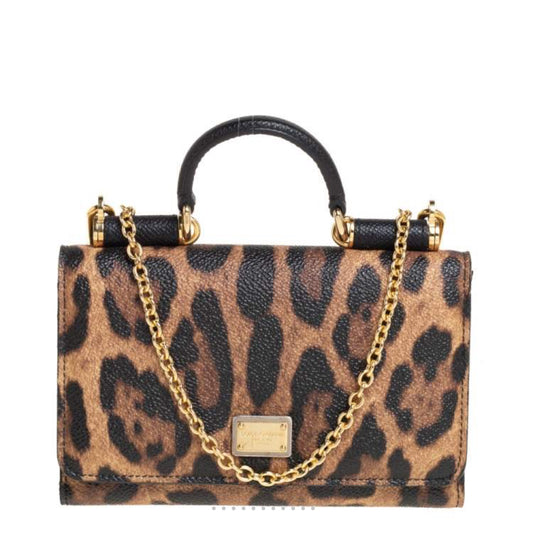 Pre-Owned Dolce&Gabbana Sicily Leather Crossbody Bag