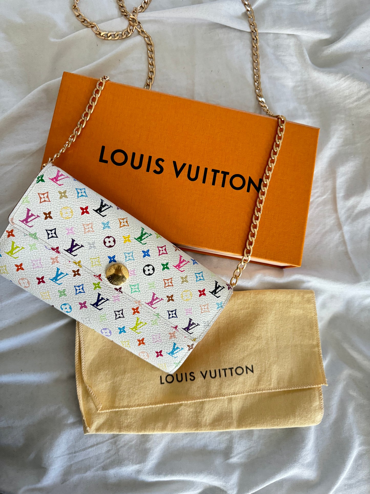 Pre-Owned  Louis Vuitton Multicolor Wallet On Chain Crossbody Bag