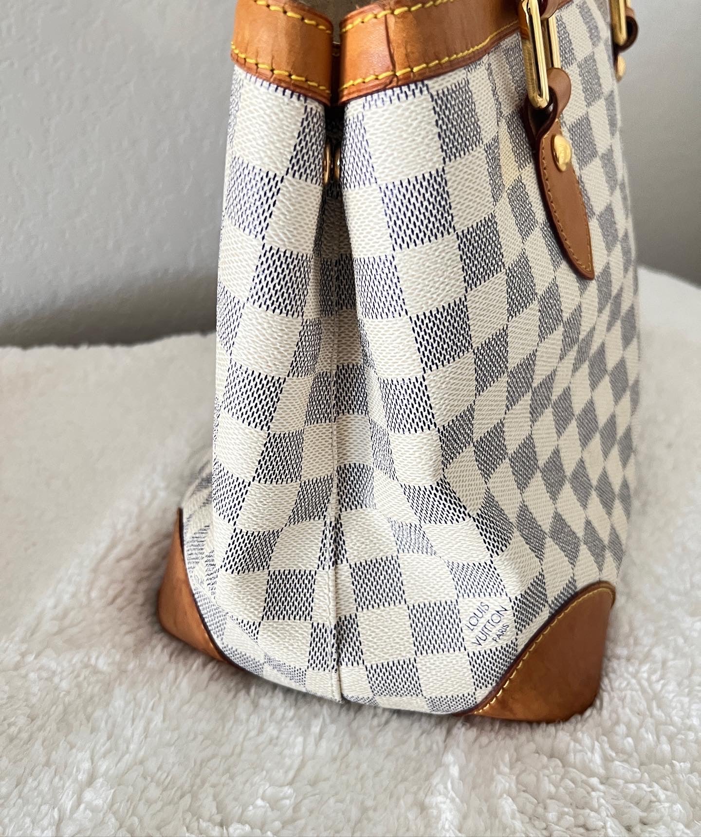 Pre-owned Louis Vuitton Hampstead PM Damier Azur