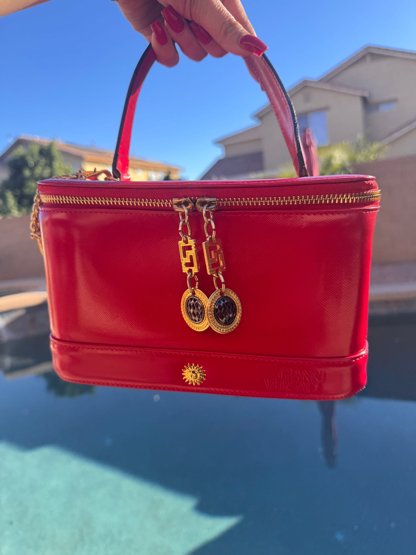 Pre-Owned Versace  Sunburst Vanity Bag