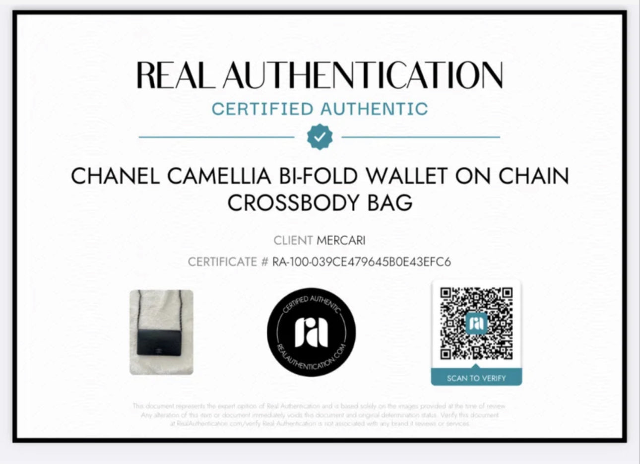 Pre-Owned CHANEL Camellia Bi-Fold wallet on chain crossbody bag - Black