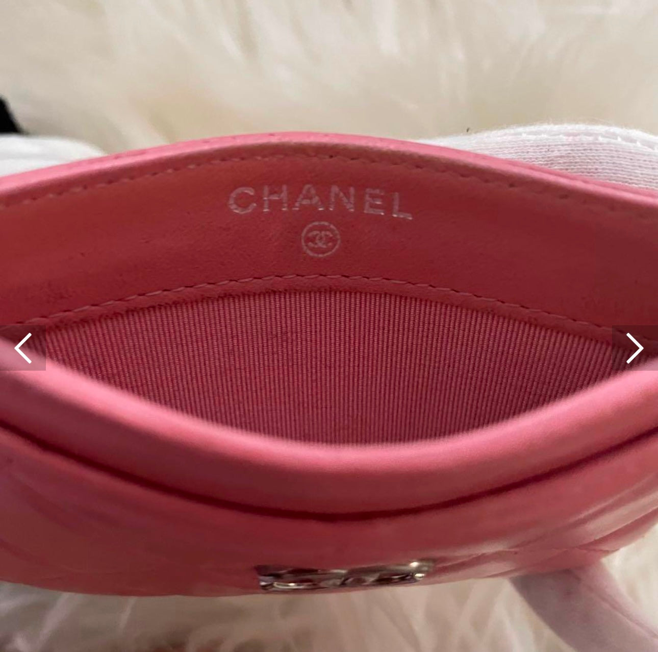 Pre-Owned  Chanel Card Holder -Pink