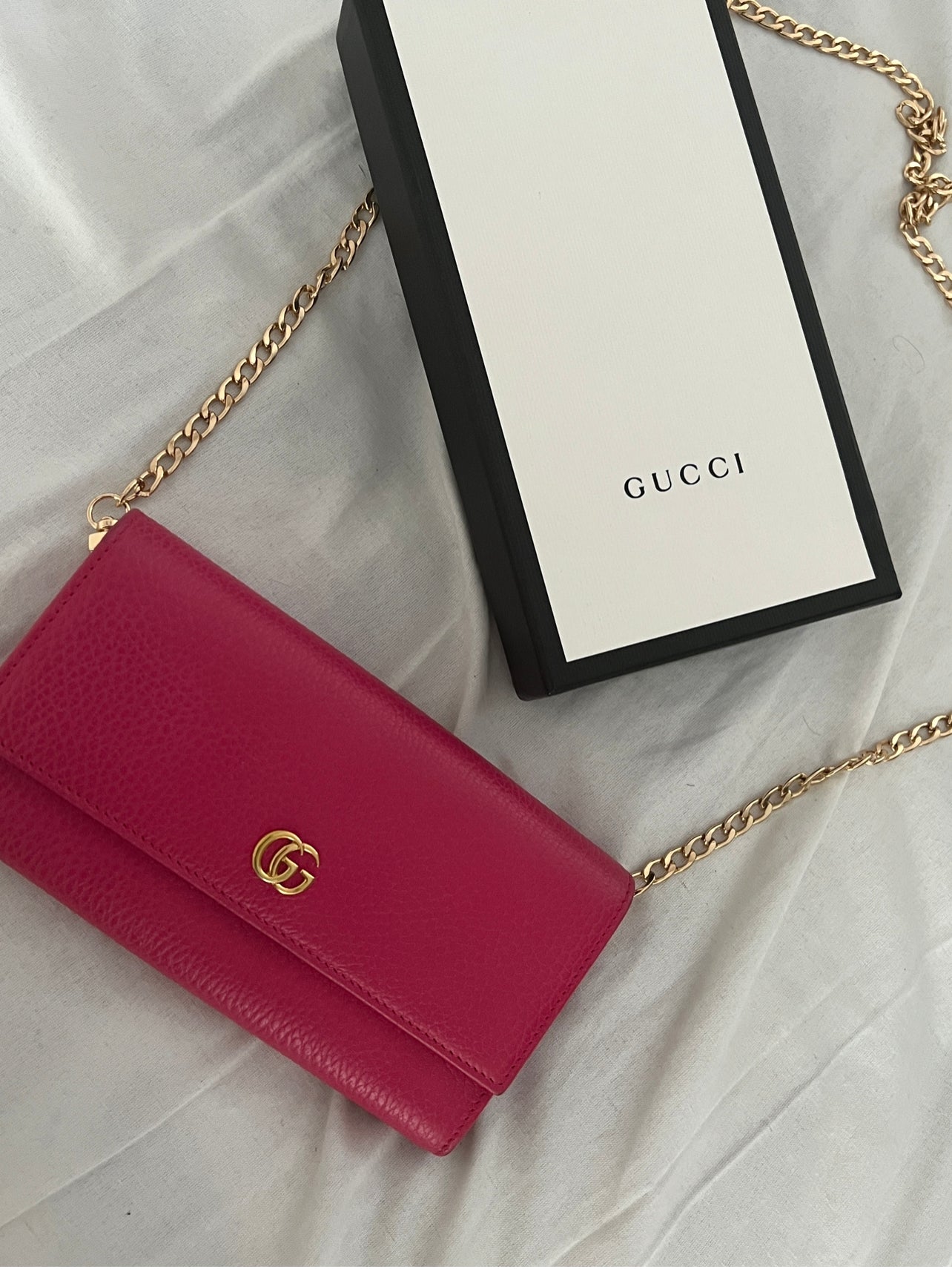 Pre-owned Gucci Marmont Wallet On Chain