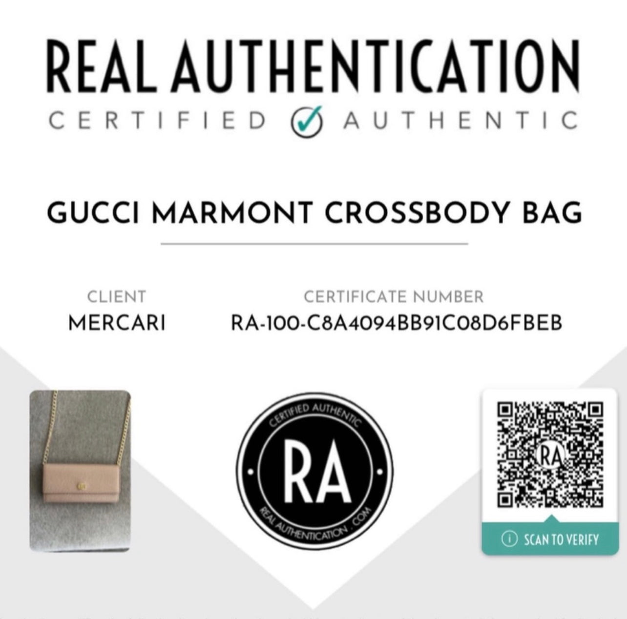 Pre-owned Gucci GG Marmont Wallet Crossbody Bag