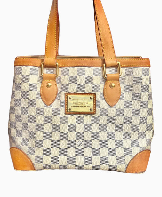 Pre-owned Louis Vuitton Hampstead PM Damier Azur