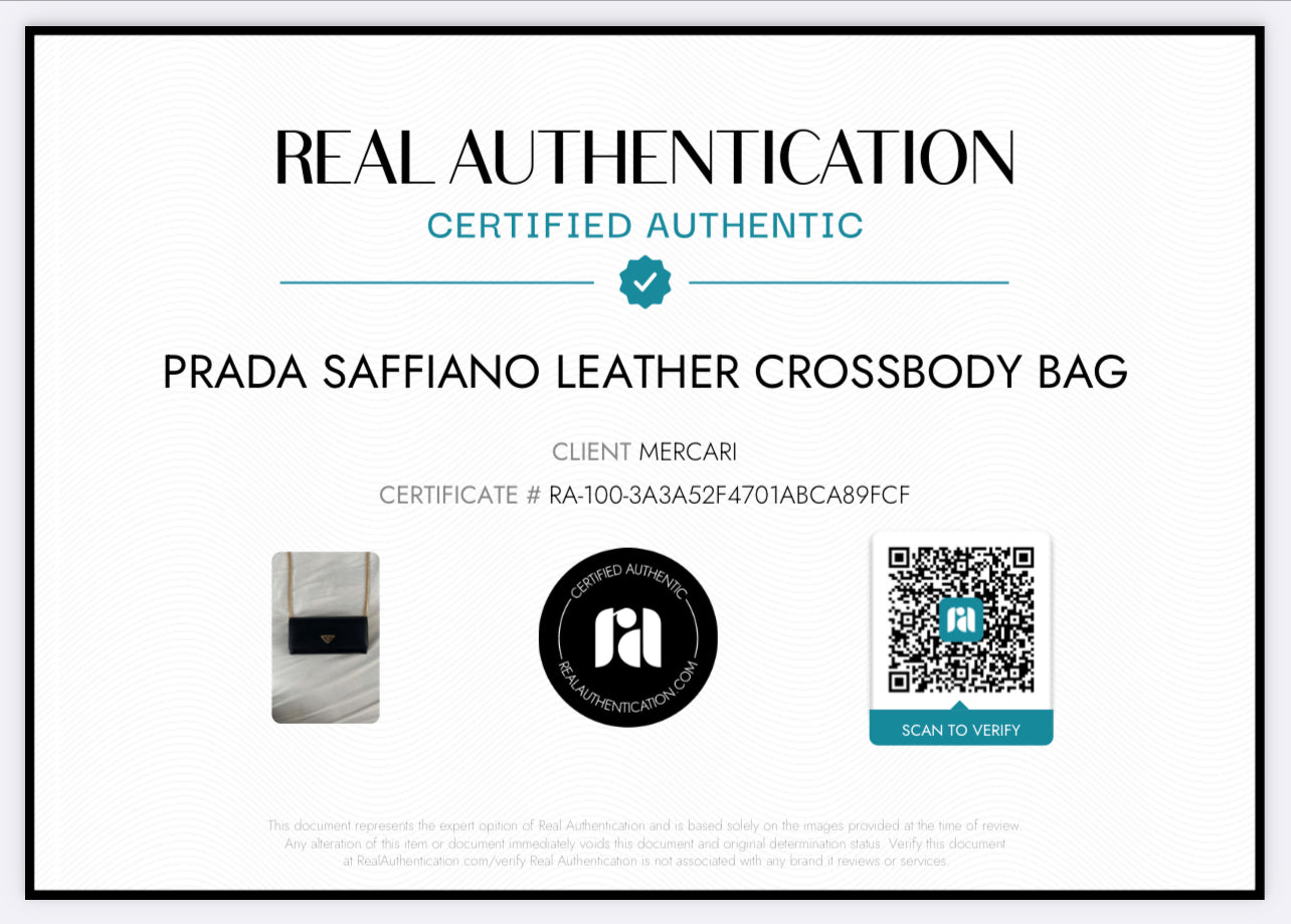 Pre-owned Prada Saffiano Leather Wallet Crossbody Bag