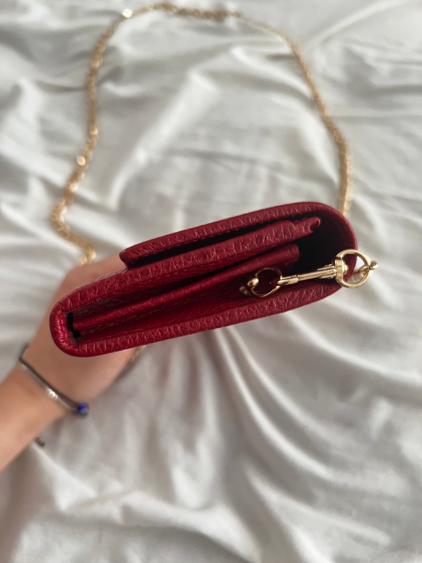 Pre-owned Gucci GG Marmont Wallet On Chain Crossbody Bag