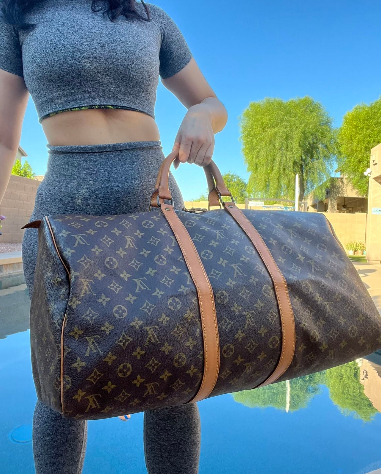 Pre-owned Louis Vuitton Keepall 55 Travel Bag