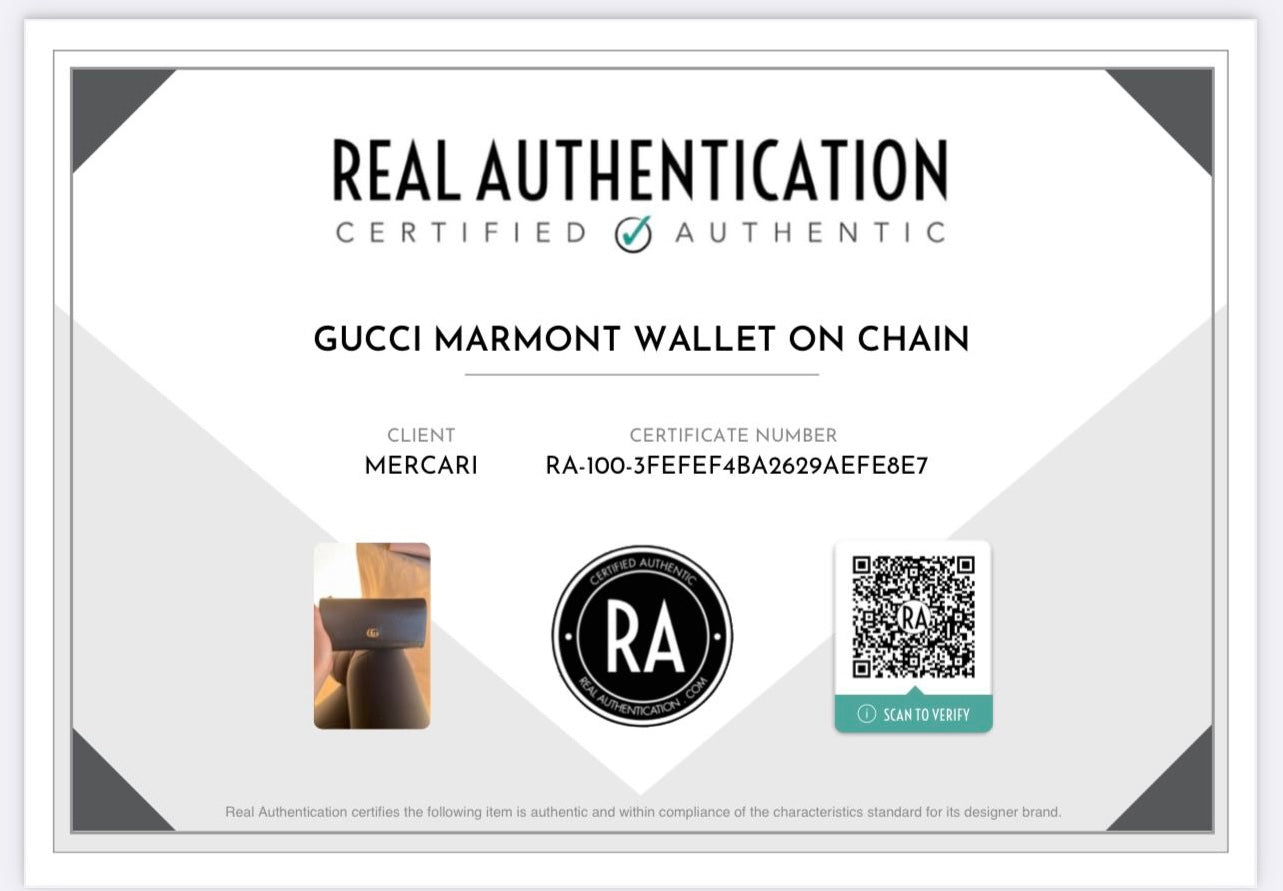 Pre-owned Gucci Monogram Wallet On Chain