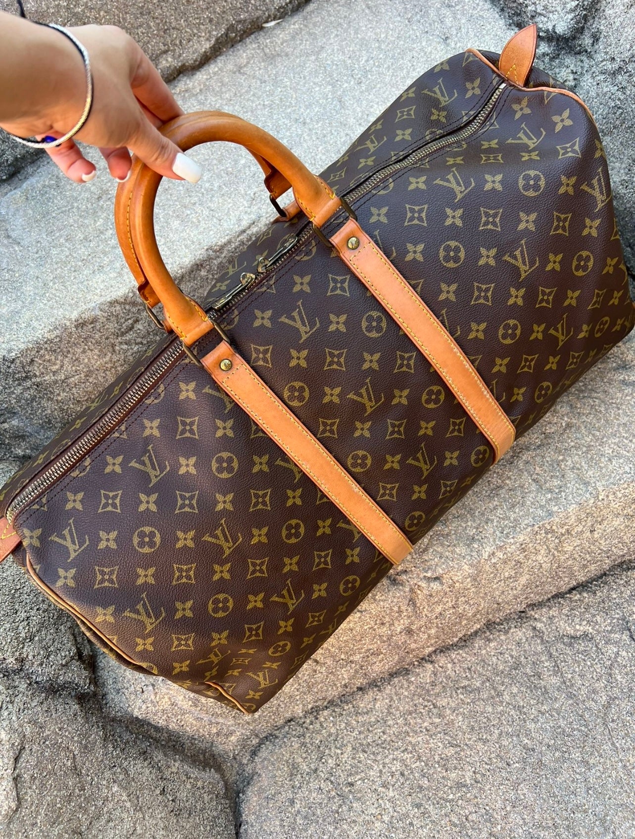 Pre-owned Louis Vuitton Keepall 55 Travel Bag