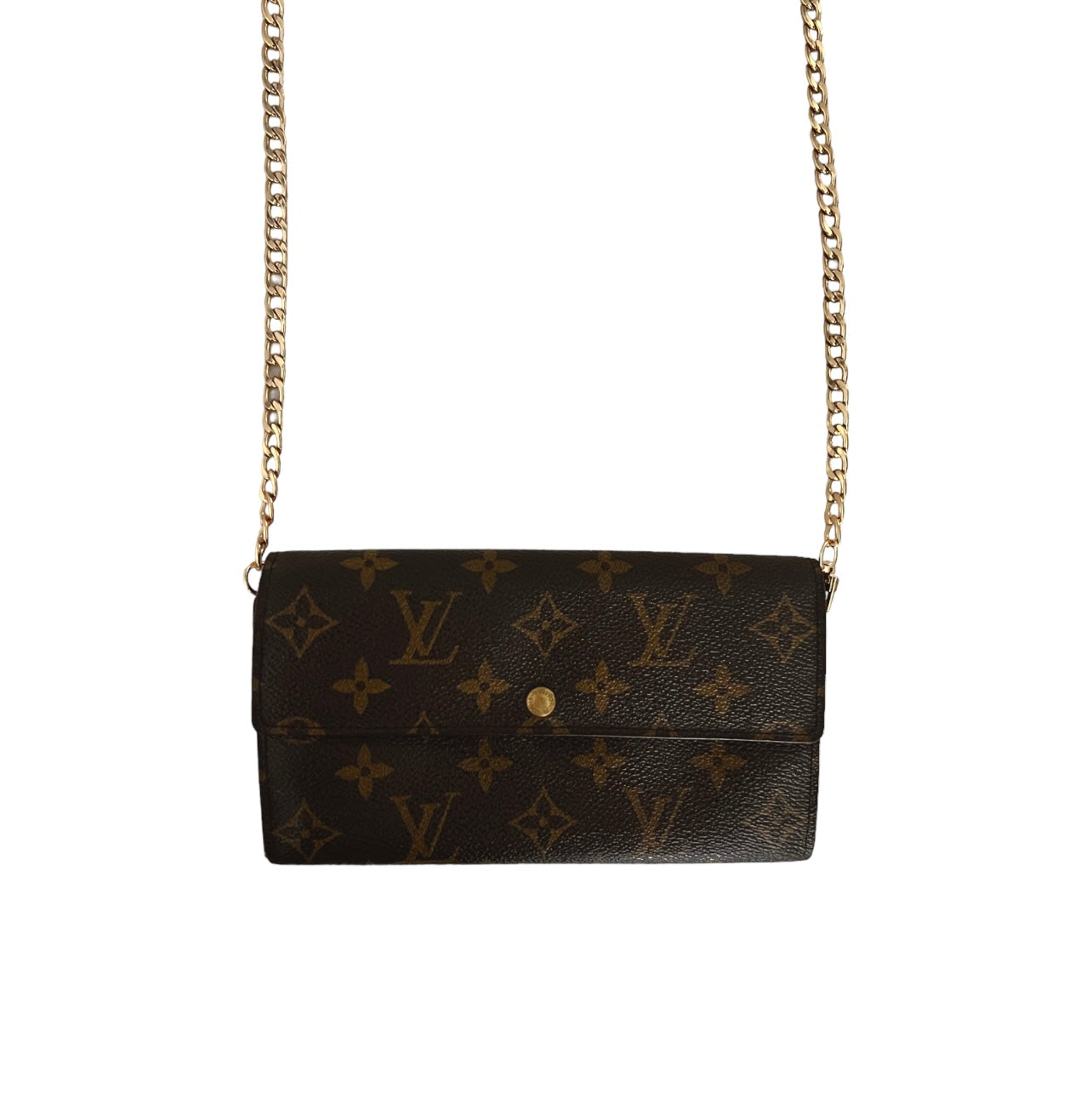 Pre-owned Louis Vuitton Monogram Wallet On Chain Crossbody Bag