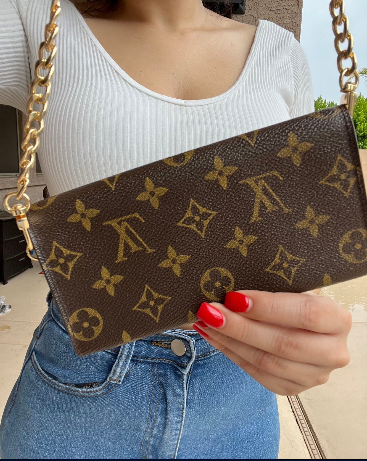 Pre-owned Louis Vuitton Wallet On Chain