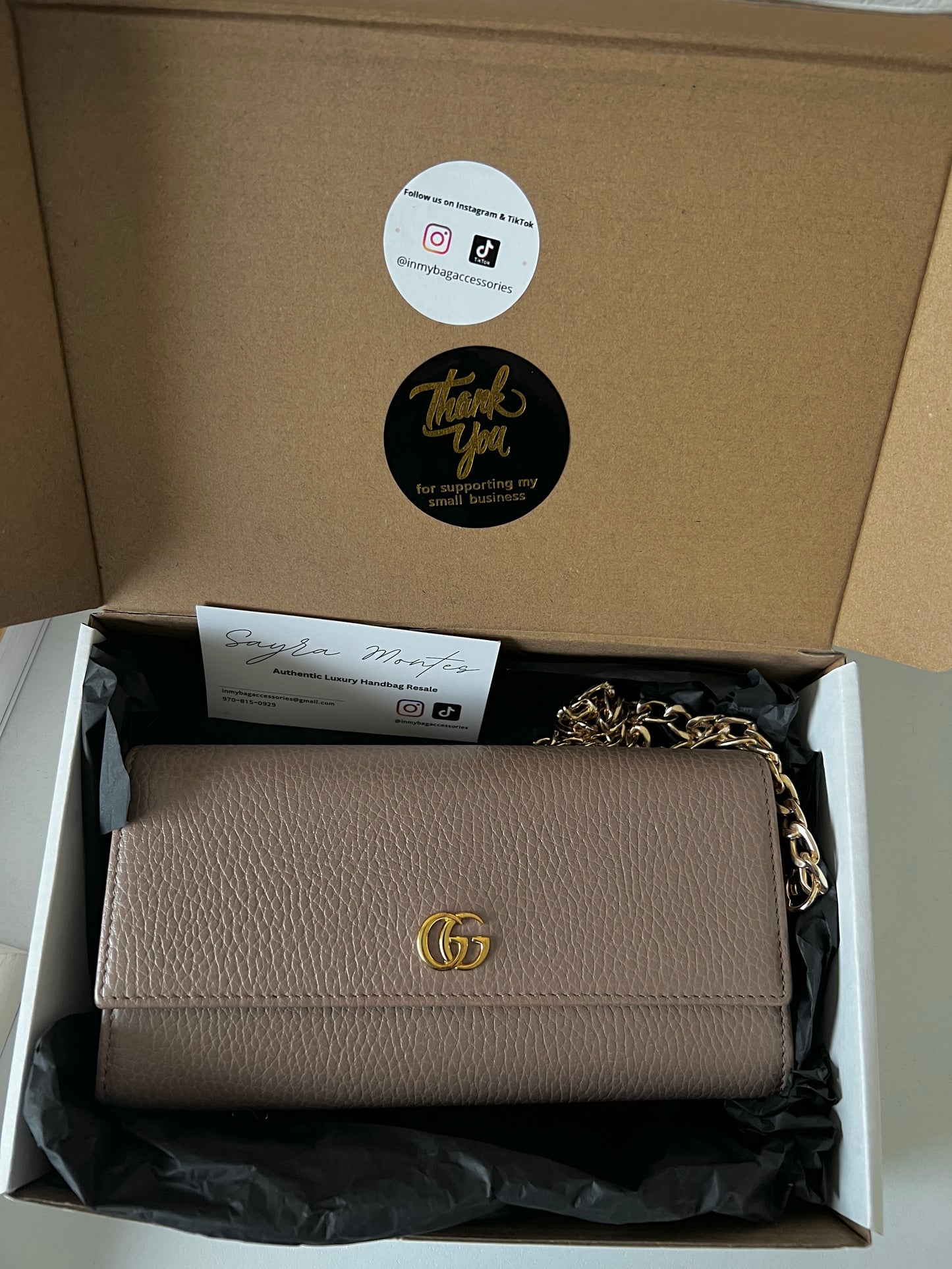 Pre-owned Gucci Marmont Wallet Crossbody Bag